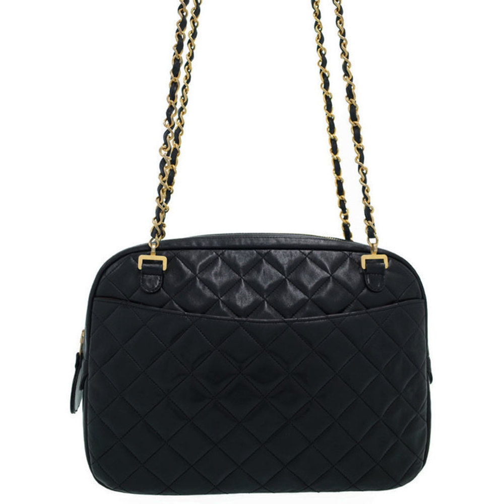 Chanel Matelasse Chain Shoulder Bag Black
